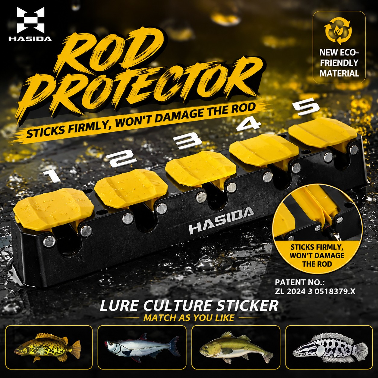 Fishing Rod Rack - Penyangga Joran Pancing Dinding HASIDA, Rak