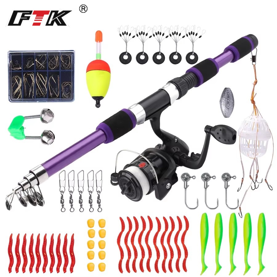 Fishing Rod Spinning - FTK 1.8M Joran Pancing Putar Portabel