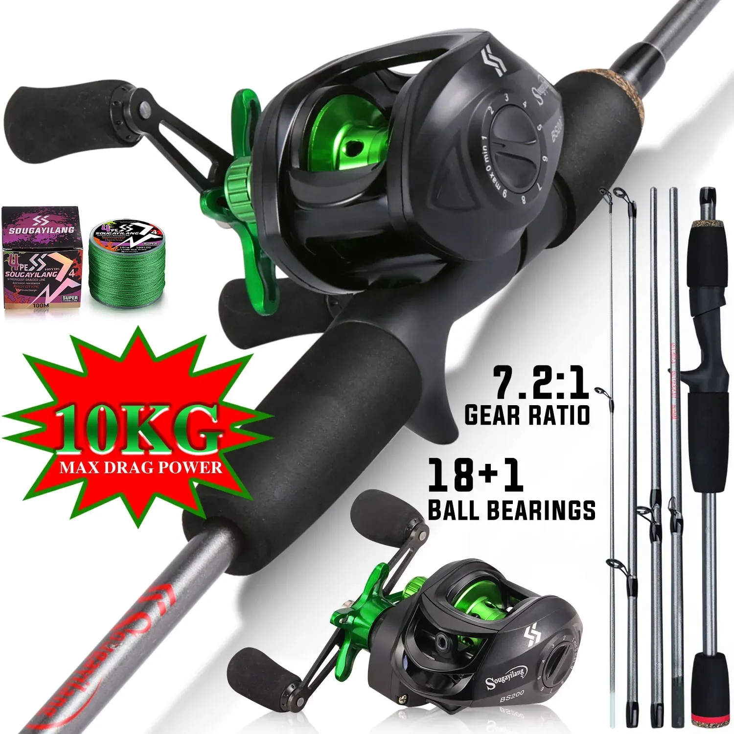 Sougayilang tongkat pancing Ko - Fishing Rod Combo ulasan dan harga