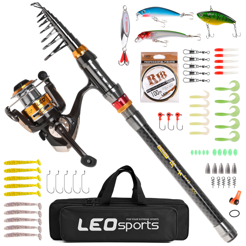 Joran pancing serat karbon tel - Fishing Rod Combo ulasan dan harga